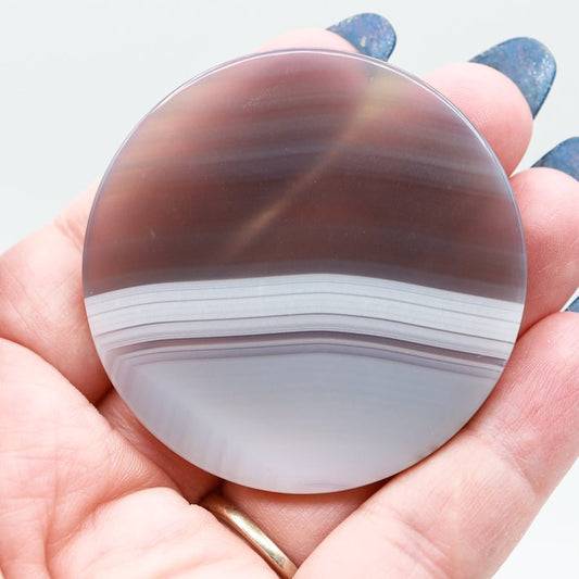 Gray Agate Worry Disc - Evolve Supply Co. Evolve Supply Co.