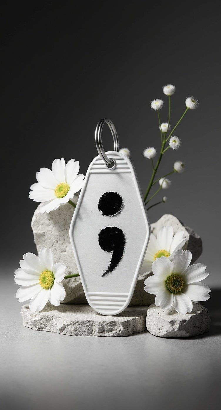 Semicolon Keychain - Evolve Supply Co. Evolve Supply Co.