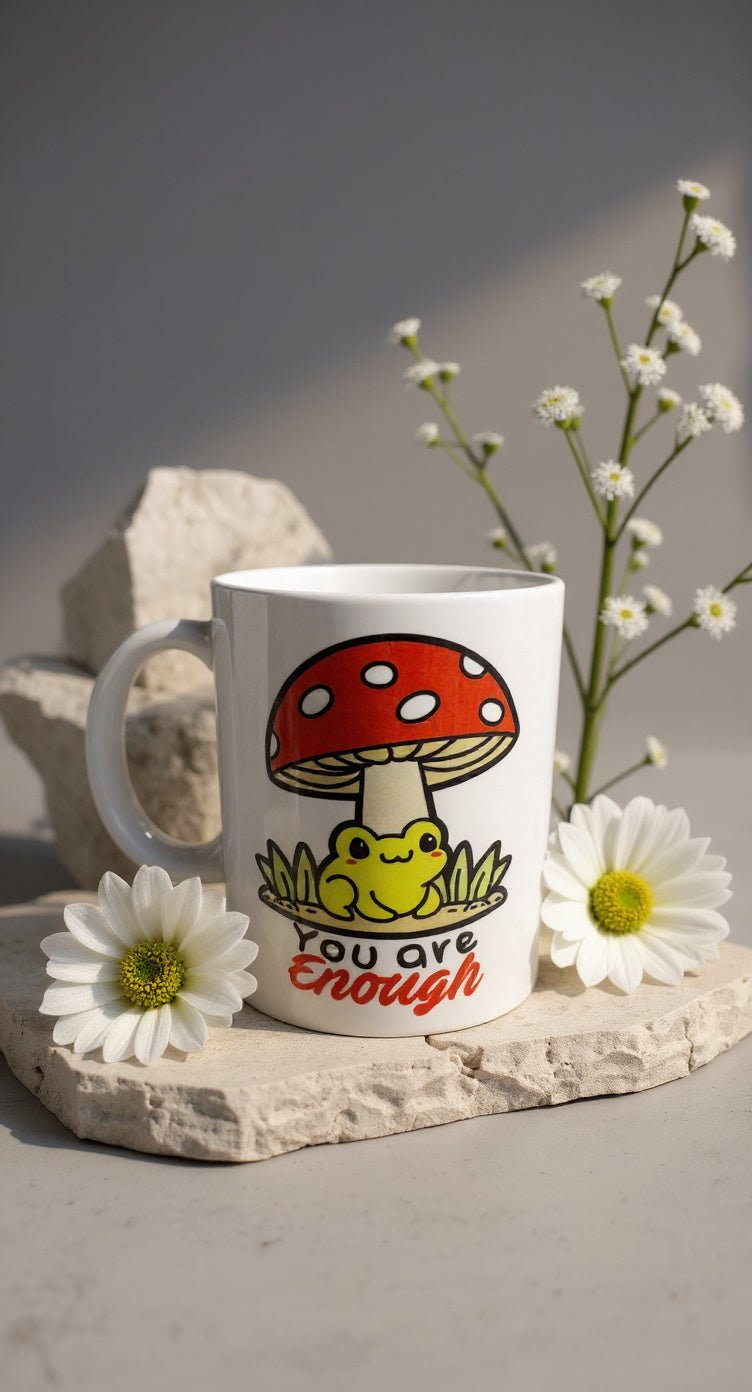 You Are Enough Mushroom Mug - Evolve Supply Co. Evolve Supply Co.