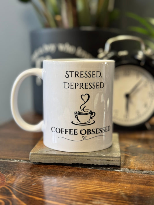 Stressed + Depressed Mug - Evolve Supply Co. Evolve Supply Co.