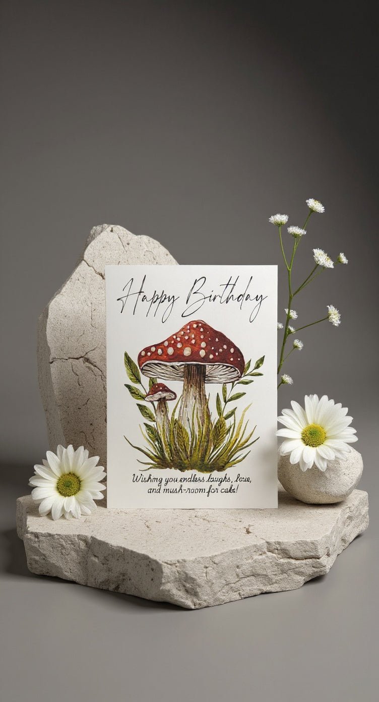 Mushroom Birthday Card - Evolve Supply Co. Evolve Supply Co.
