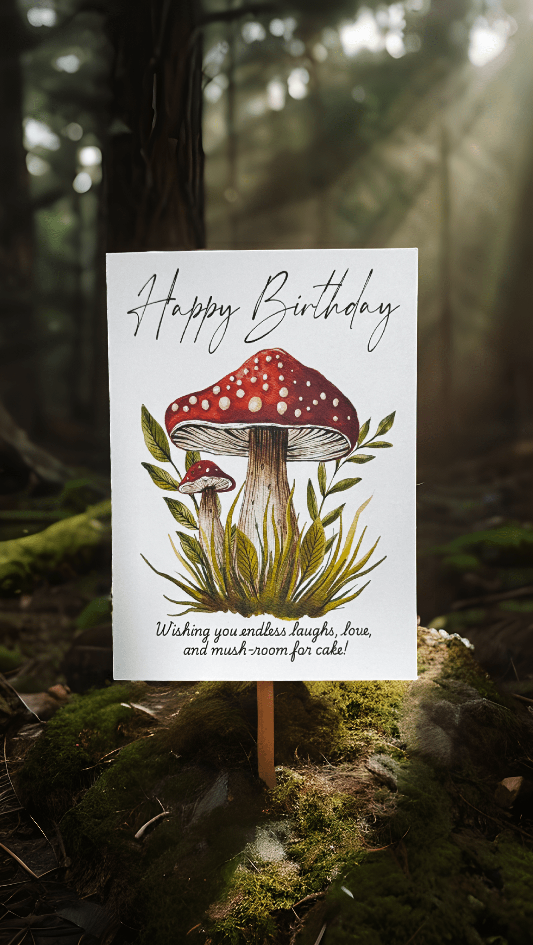 Mushroom Birthday Card - Evolve Supply Co. Evolve Supply Co.