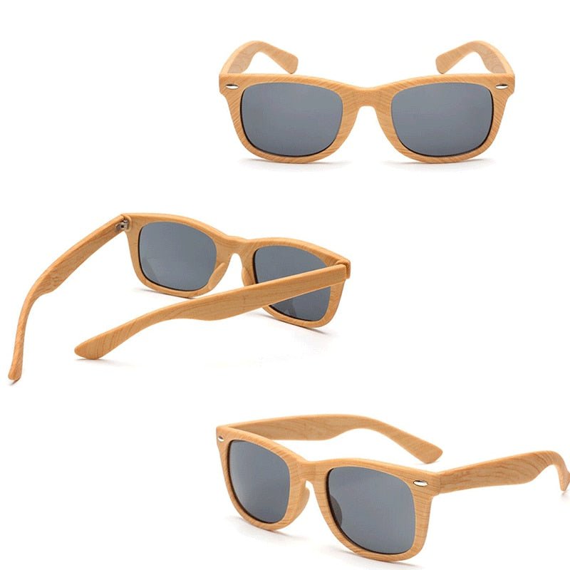 Retro Faux Wood Sunglasses - Evolve Supply Co. Evolve Supply Co.