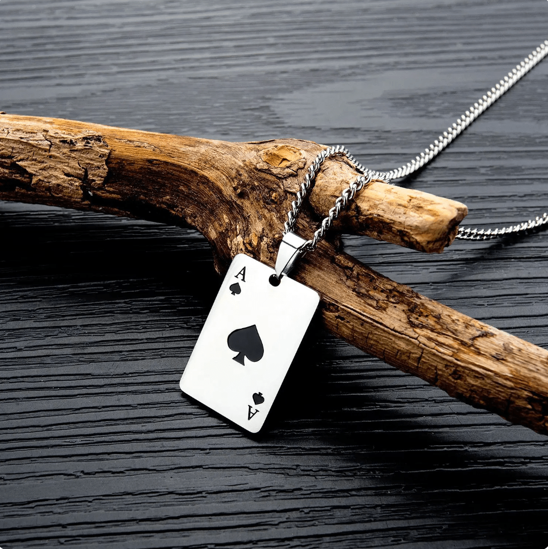 Ace of Spades Pendant Chain Necklace - Evolve Supply Co. Evolve Supply Co.