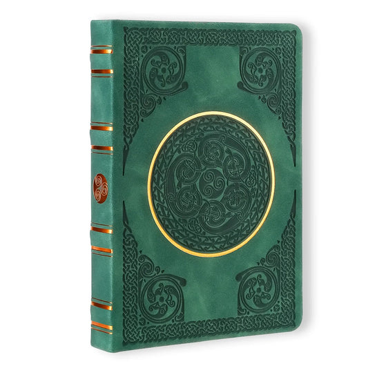 Vintage Renaissance Celtic Green Diary – Vegan Leather 256 Pages - Evolve Supply Co. Evolve Supply Co.