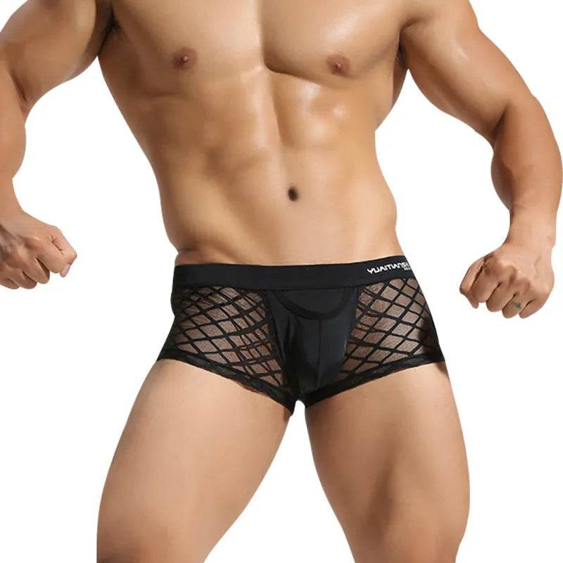 All - match Men's Underwear Breathable Nylon Mesh Boxer Briefs - Evolve Supply Co. Evolve Supply Co.