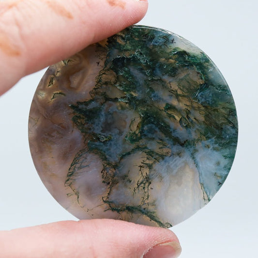Moss Agate Worry Disc - Evolve Supply Co. Evolve Supply Co.