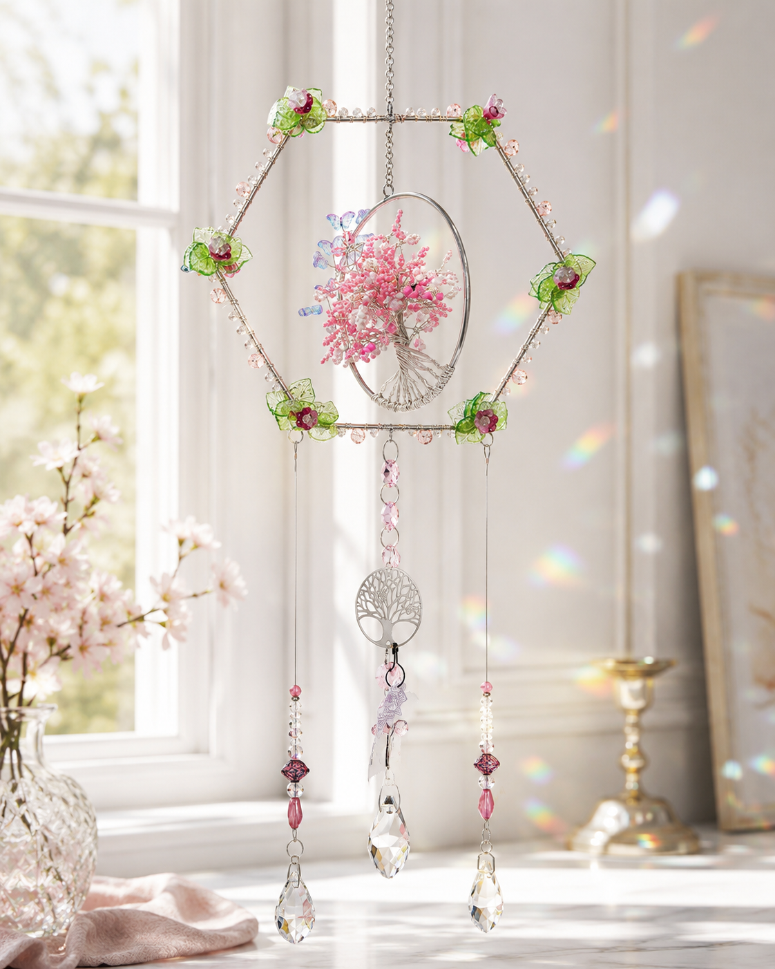 CHERRY BLOSSOM SUN CATCHER