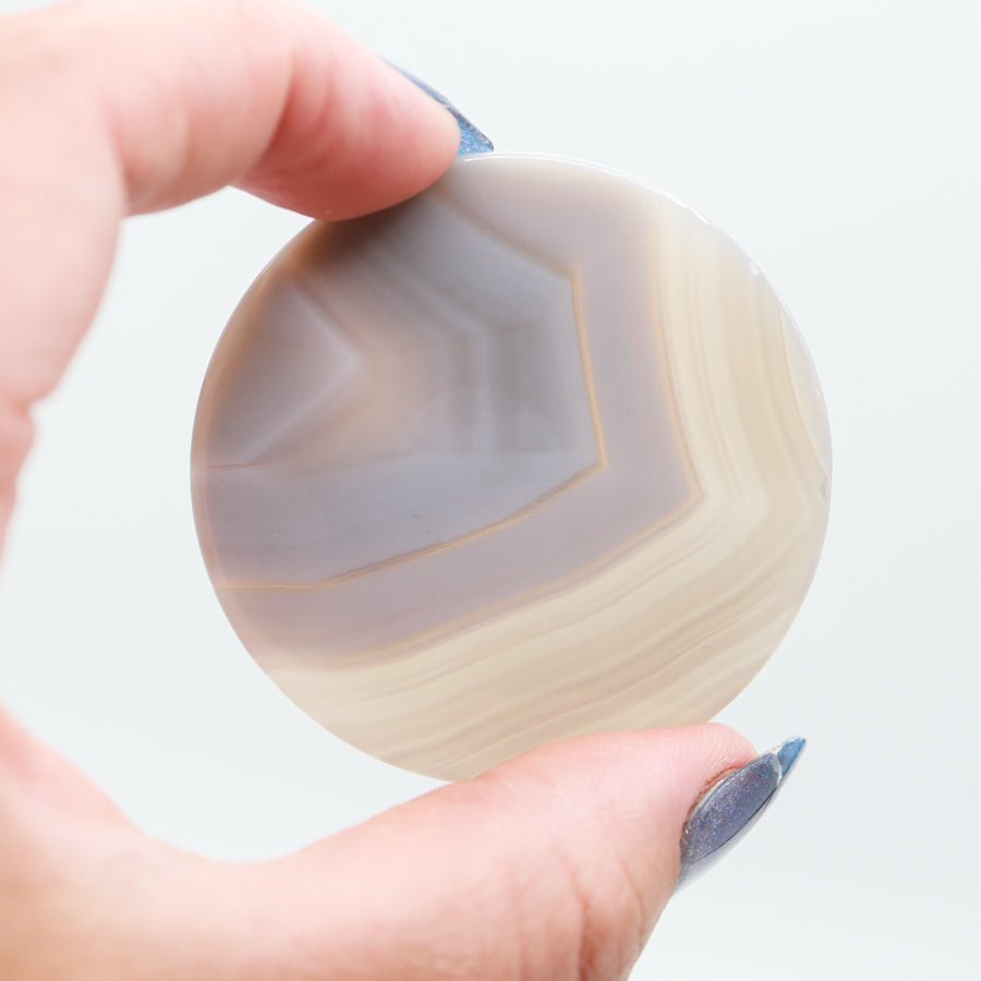 Gray Agate Worry Disc - Evolve Supply Co. Evolve Supply Co.