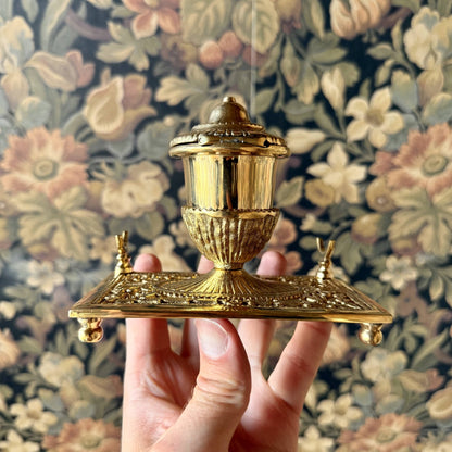 The Alchemist’s Quill – Victorian Brass Inkwell & Writing Set - Evolve Supply Co. Evolve Supply Co.