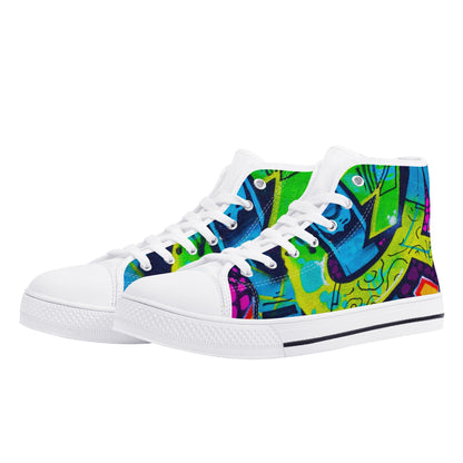 Men's Graffiti High Top Canvas Shoes