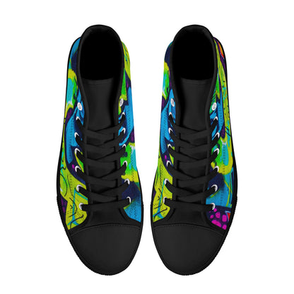 Men's Graffiti High Top Canvas Shoes