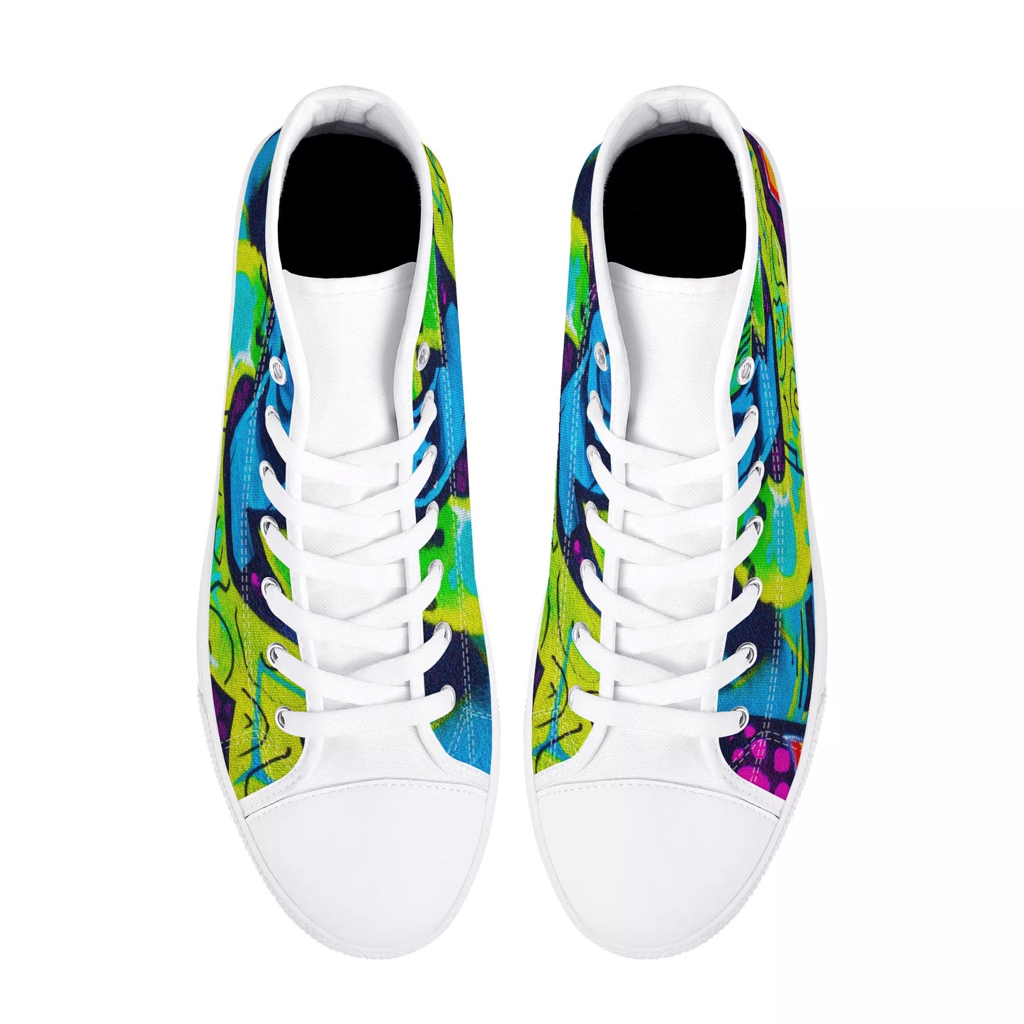 Men's Graffiti High Top Canvas Shoes