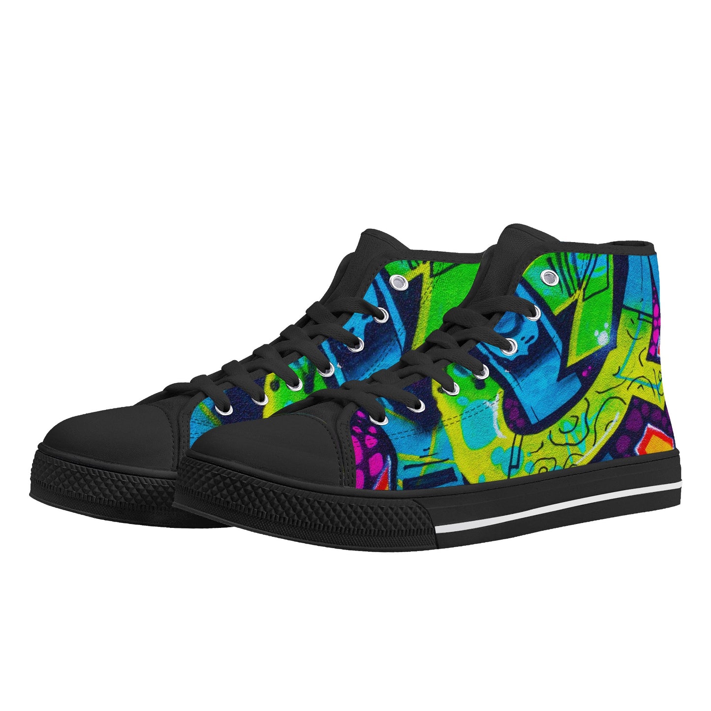 Men's Graffiti High Top Canvas Shoes