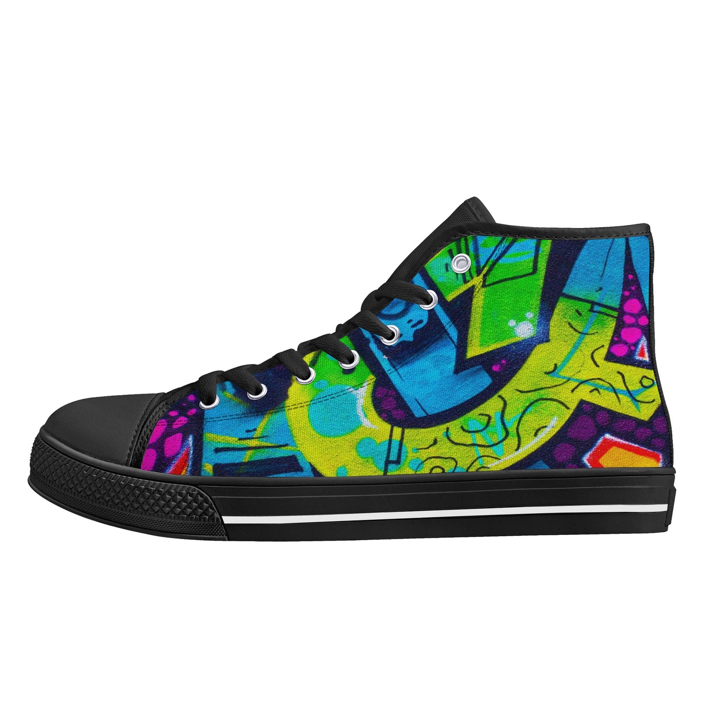 Men's Graffiti High Top Canvas Shoes