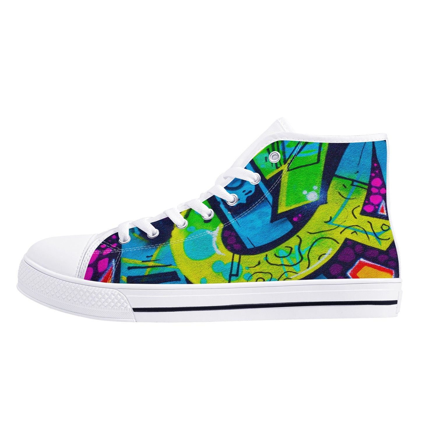 Men's Graffiti High Top Canvas Shoes