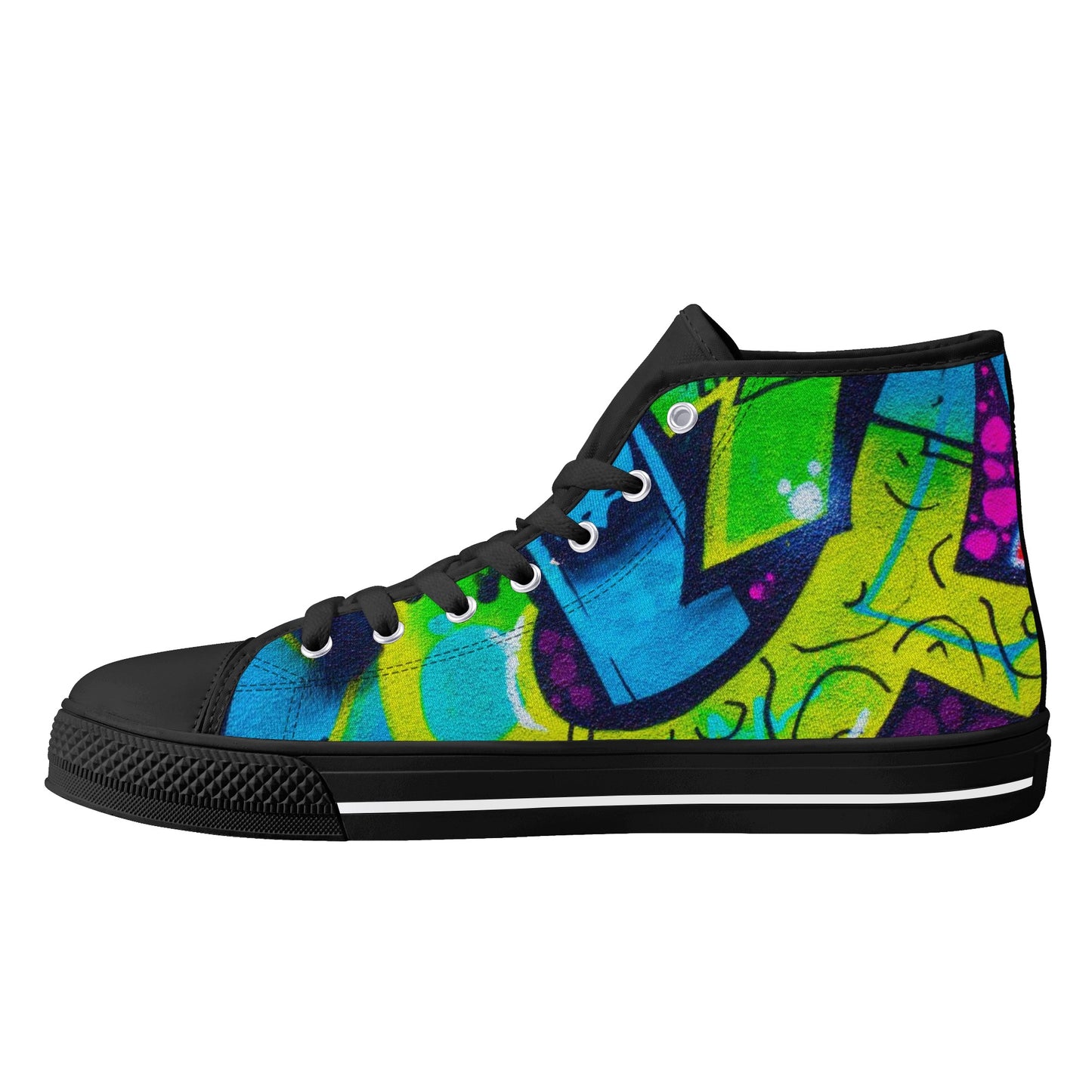 Men's Graffiti High Top Canvas Shoes