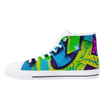 Men's Graffiti High Top Canvas Shoes