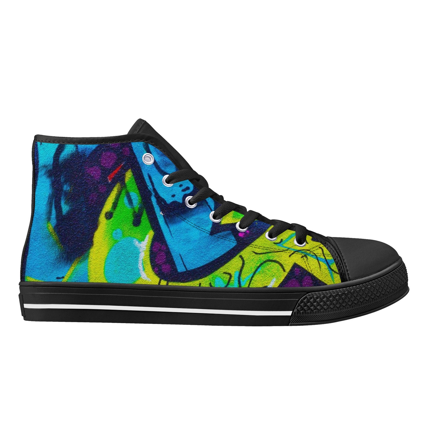 Men's Graffiti High Top Canvas Shoes