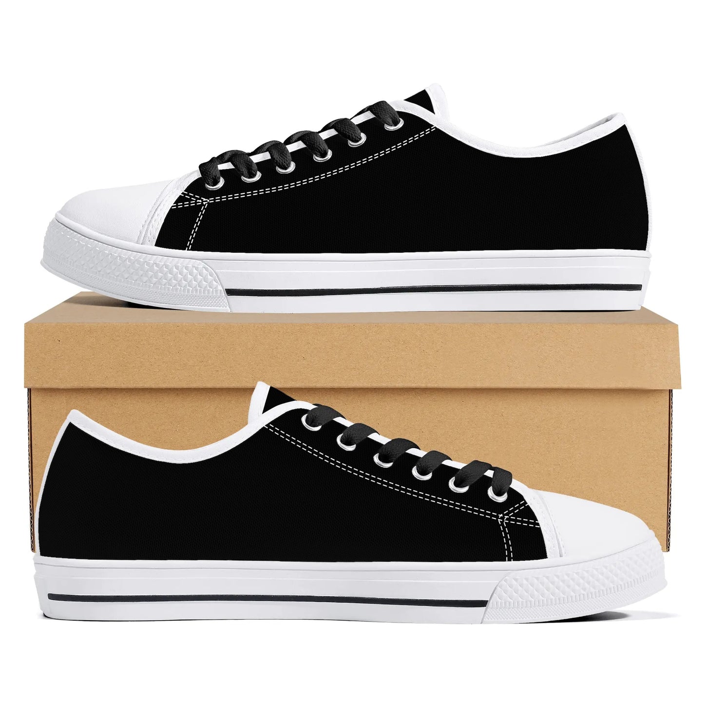 Evolve Mens Low Top Canvas Shoes - Black