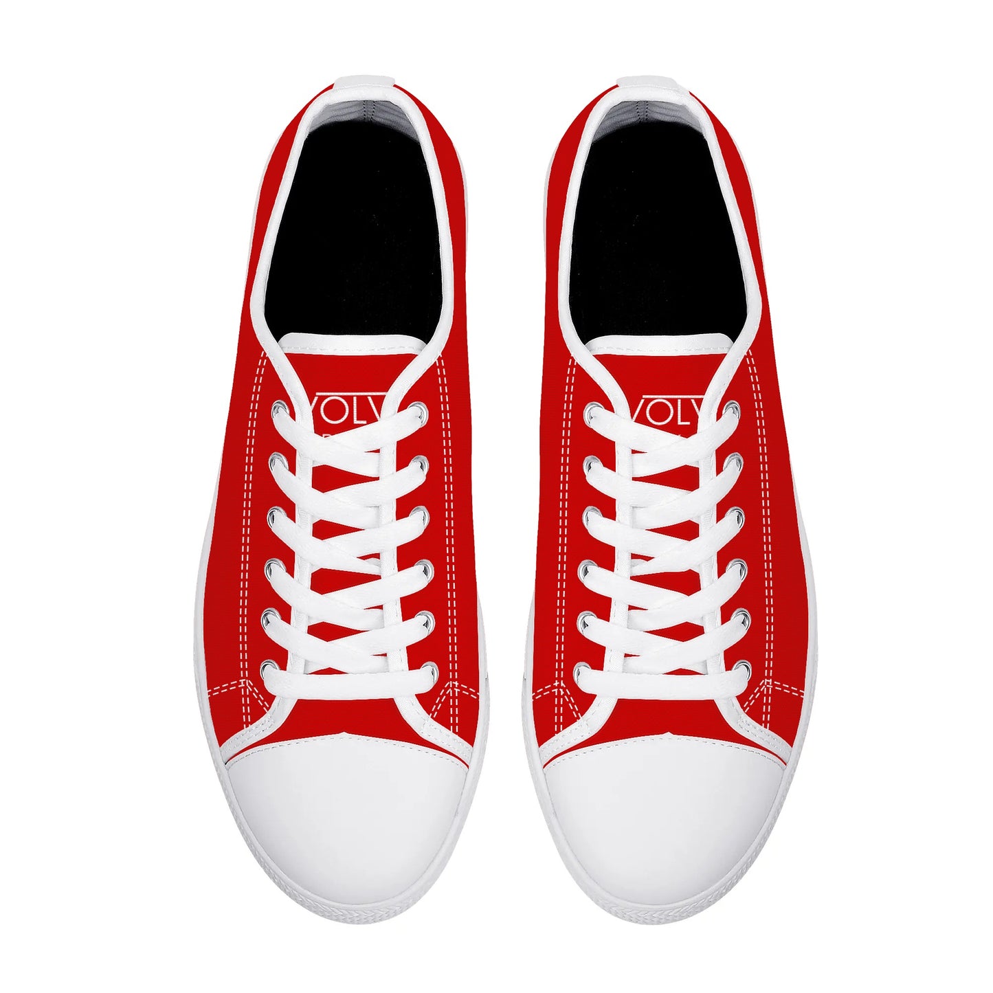 Evolve Mens Low Top Canvas Shoes - Red