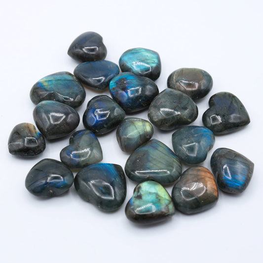 Flashy Labradorite Hearts - Evolve Supply Co. Evolve Supply Co.
