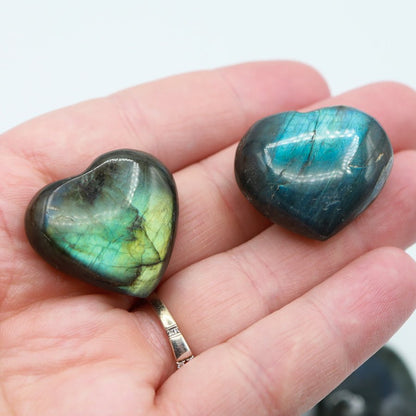Flashy Labradorite Hearts - Evolve Supply Co. Evolve Supply Co.