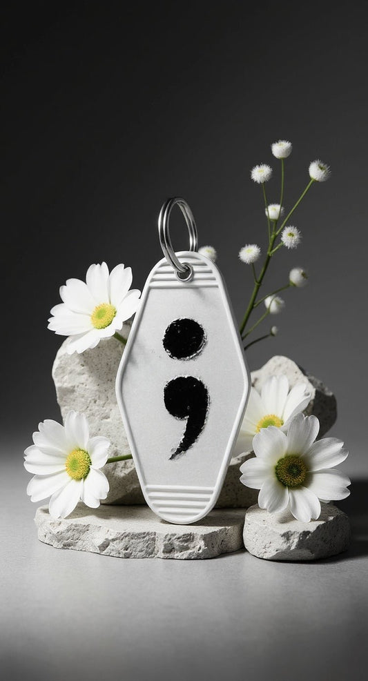 Semicolon Keychain - Evolve Supply Co. Evolve Supply Co.