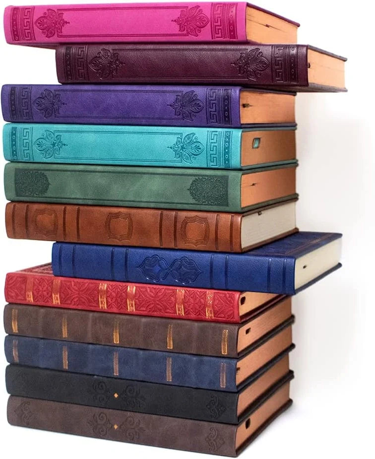 Antikes Vintage Burgunderrotes Tagebuch – 320-seitiges Notizbuch aus veganem Leder