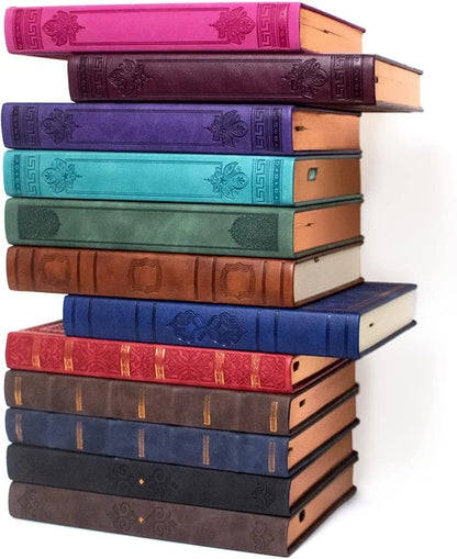 Antikes Vintage Burgunderrotes Tagebuch – 320-seitiges Notizbuch aus veganem Leder