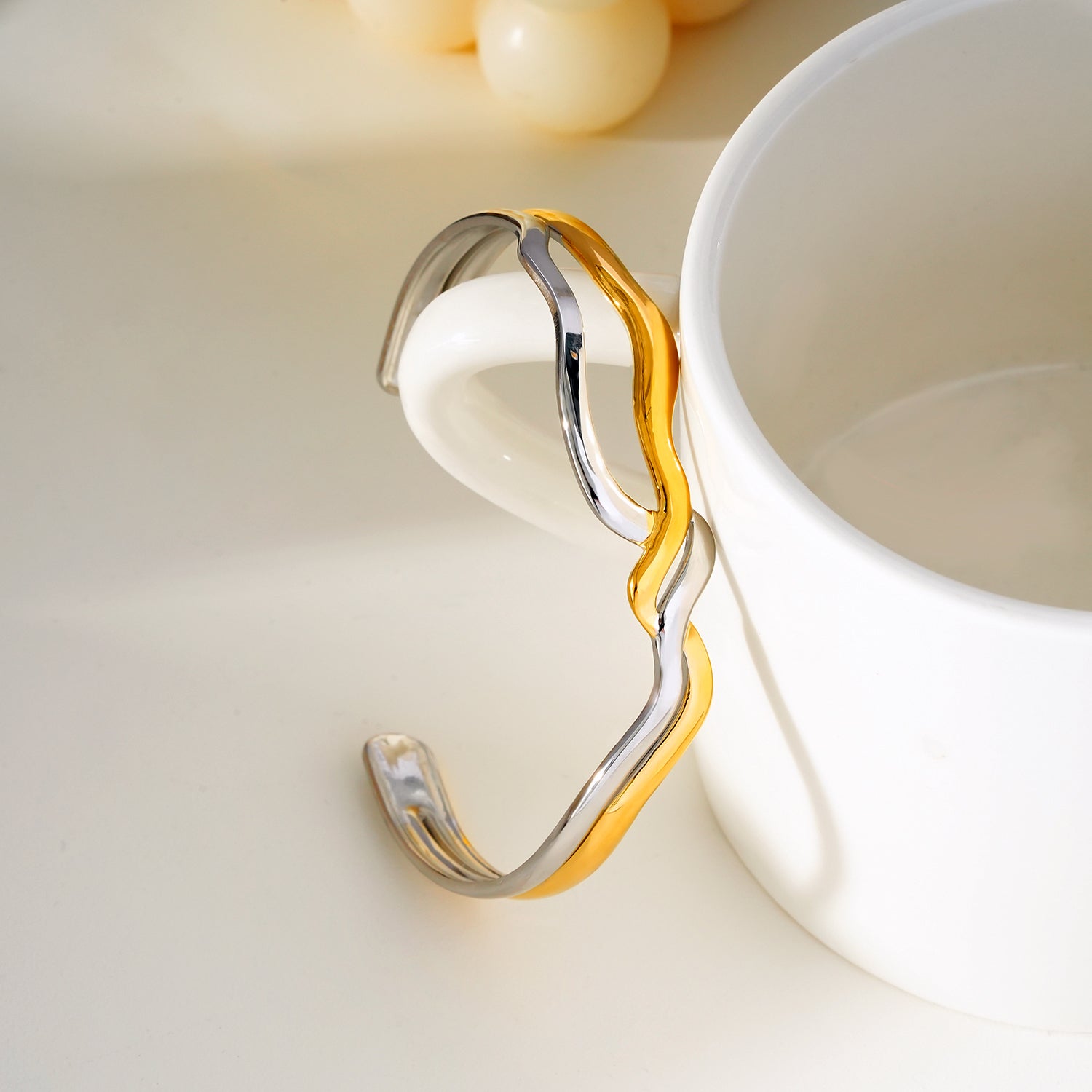 FREDRIKA: Mixed Metals Abstract Geometric - Chic Bracelet - Evolve Supply Co. Evolve Supply Co.