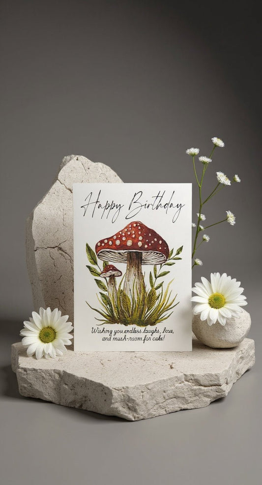 Mushroom Birthday Card - Evolve Supply Co. Evolve Supply Co.