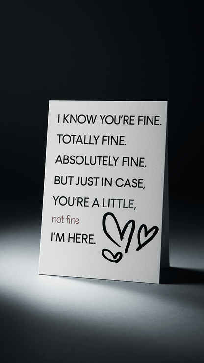 I Know You’re Fine Card - Evolve Supply Co. Evolve Supply Co.