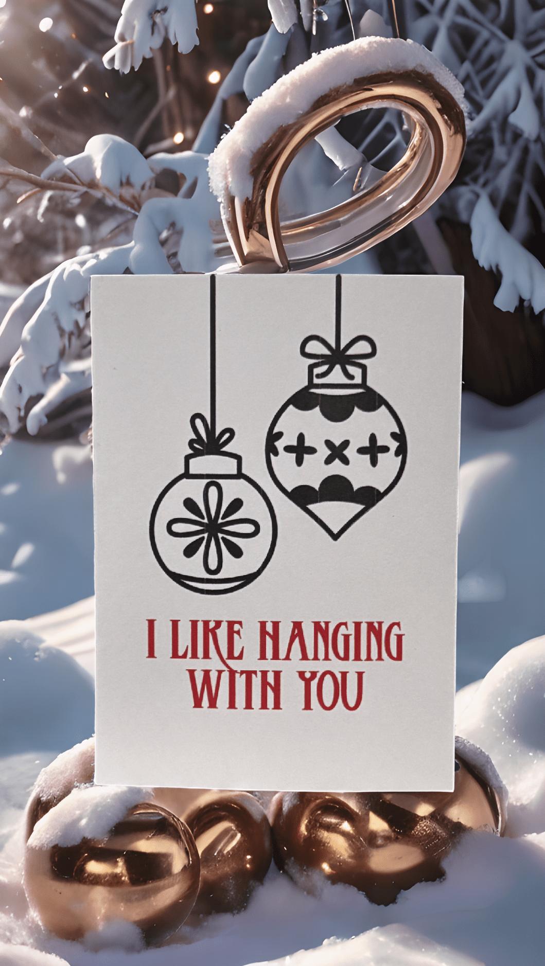 Hanging With You Christmas Card - Evolve Supply Co. Evolve Supply Co.