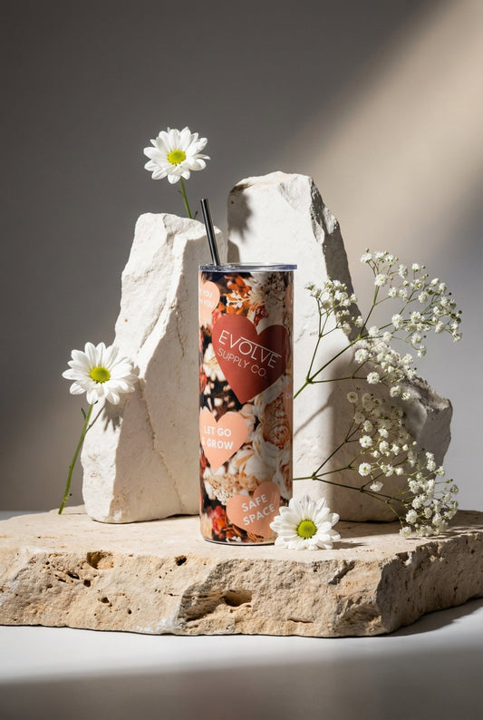 Rose Heart Tumbler - Evolve Supply Co. Evolve Supply Co.
