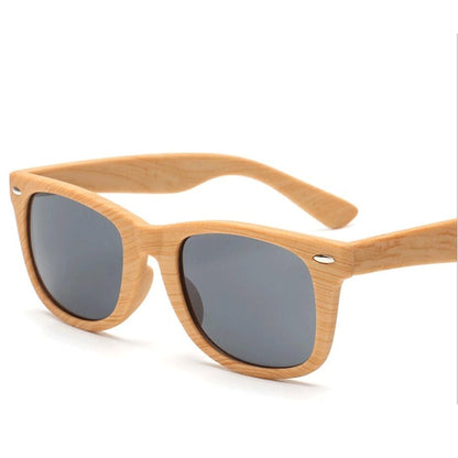 Retro Faux Wood Sunglasses