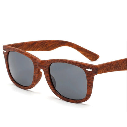 Retro Faux Wood Sunglasses