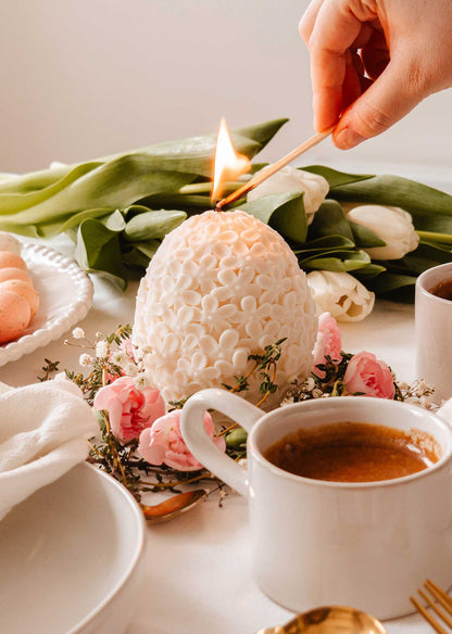 The Floral Egg - Decorative Candle - Evolve Supply Co. Evolve Supply Co.
