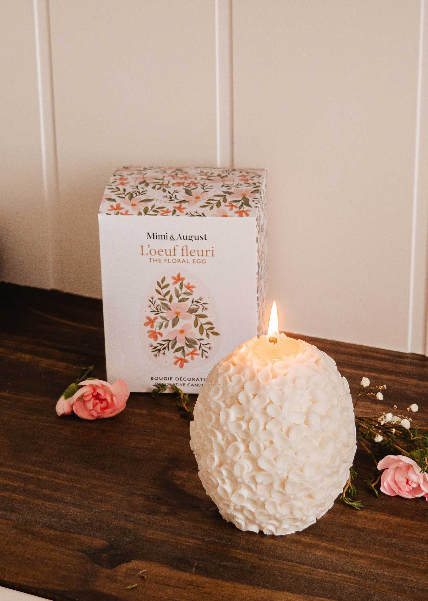 The Floral Egg - Decorative Candle - Evolve Supply Co. Evolve Supply Co.