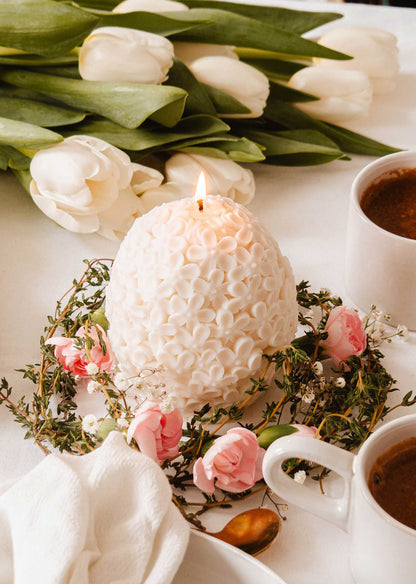 The Floral Egg - Decorative Candle - Evolve Supply Co. Evolve Supply Co.