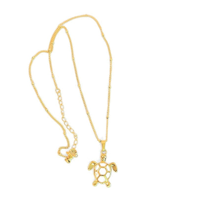 Golden Bohemian White Turtle Necklace - Evolve Supply Co. Evolve Supply Co.