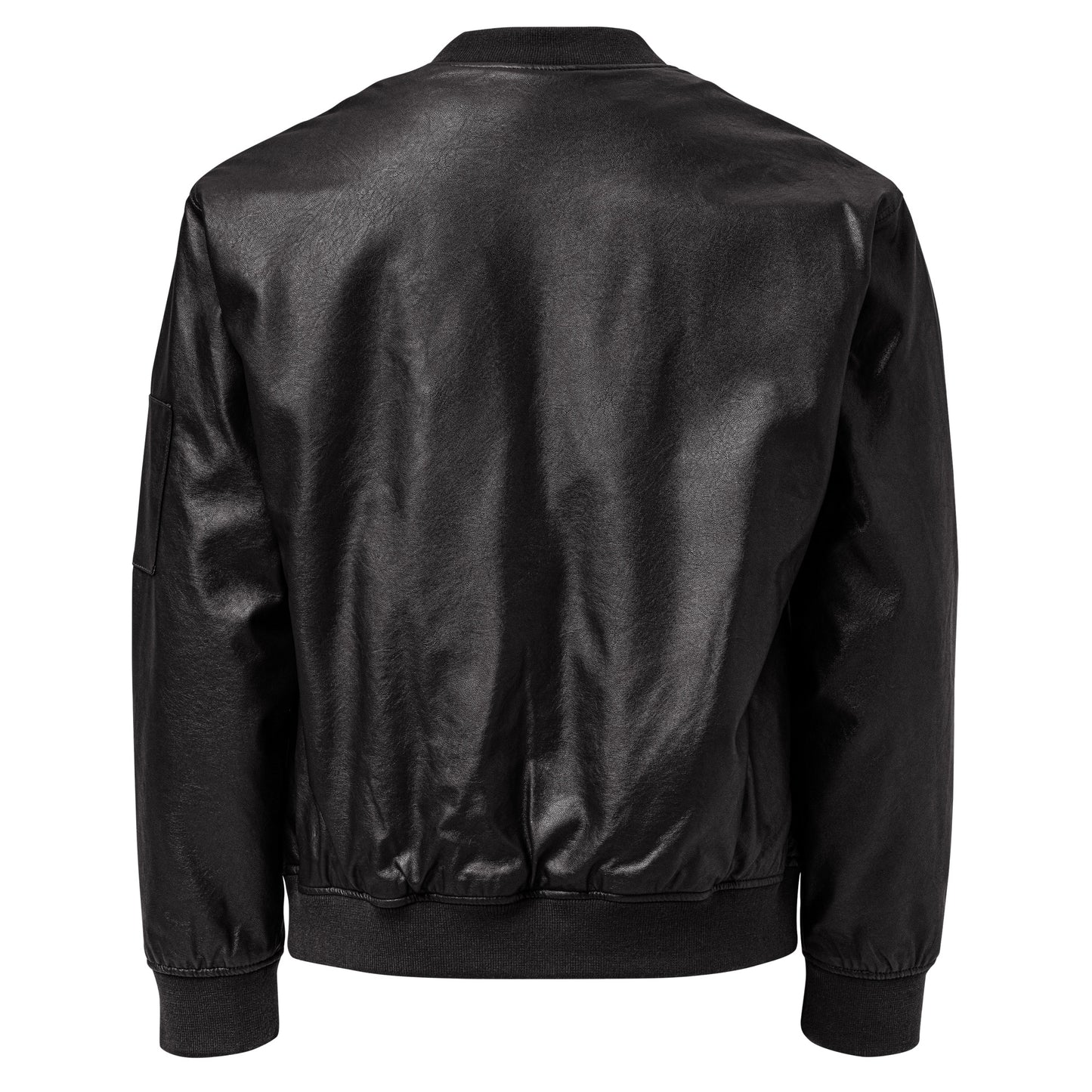 Vegan Leather Bomber Jacket