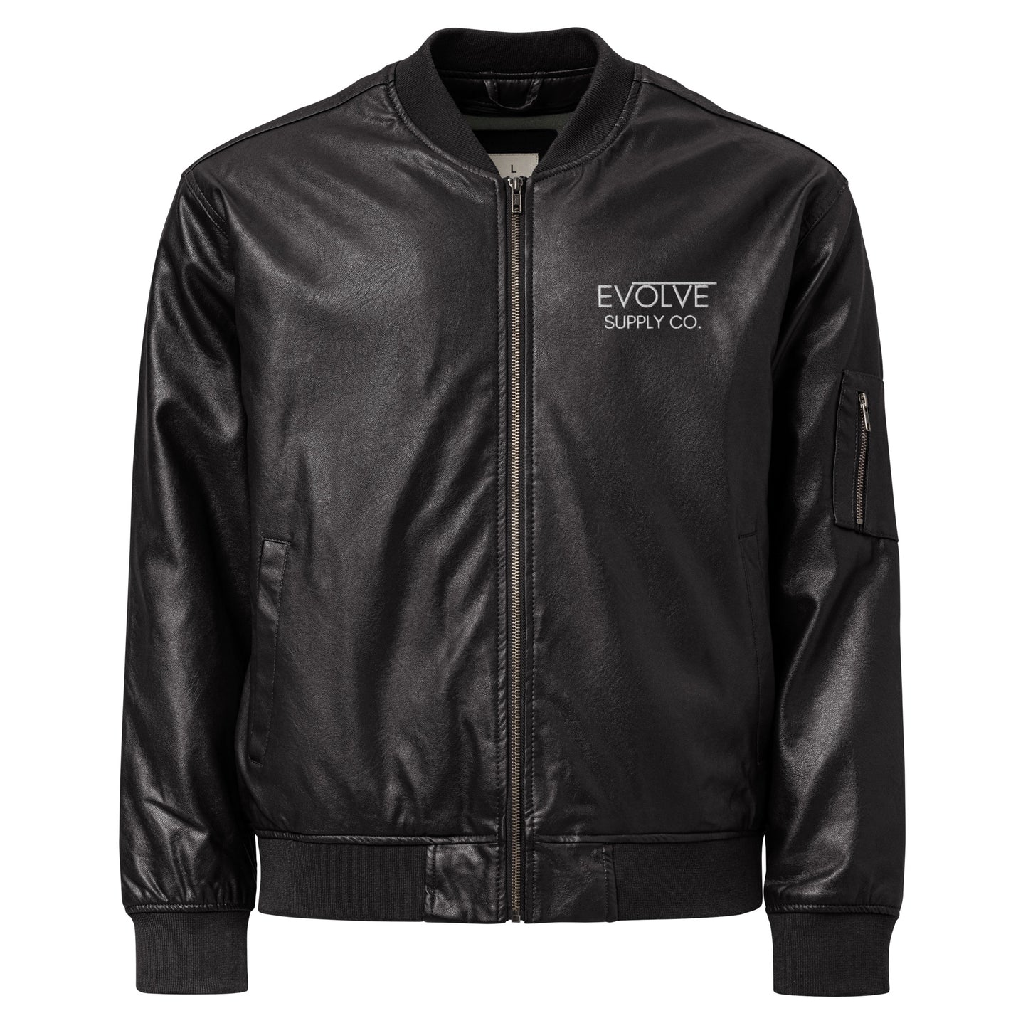 Vegan Leather Bomber Jacket