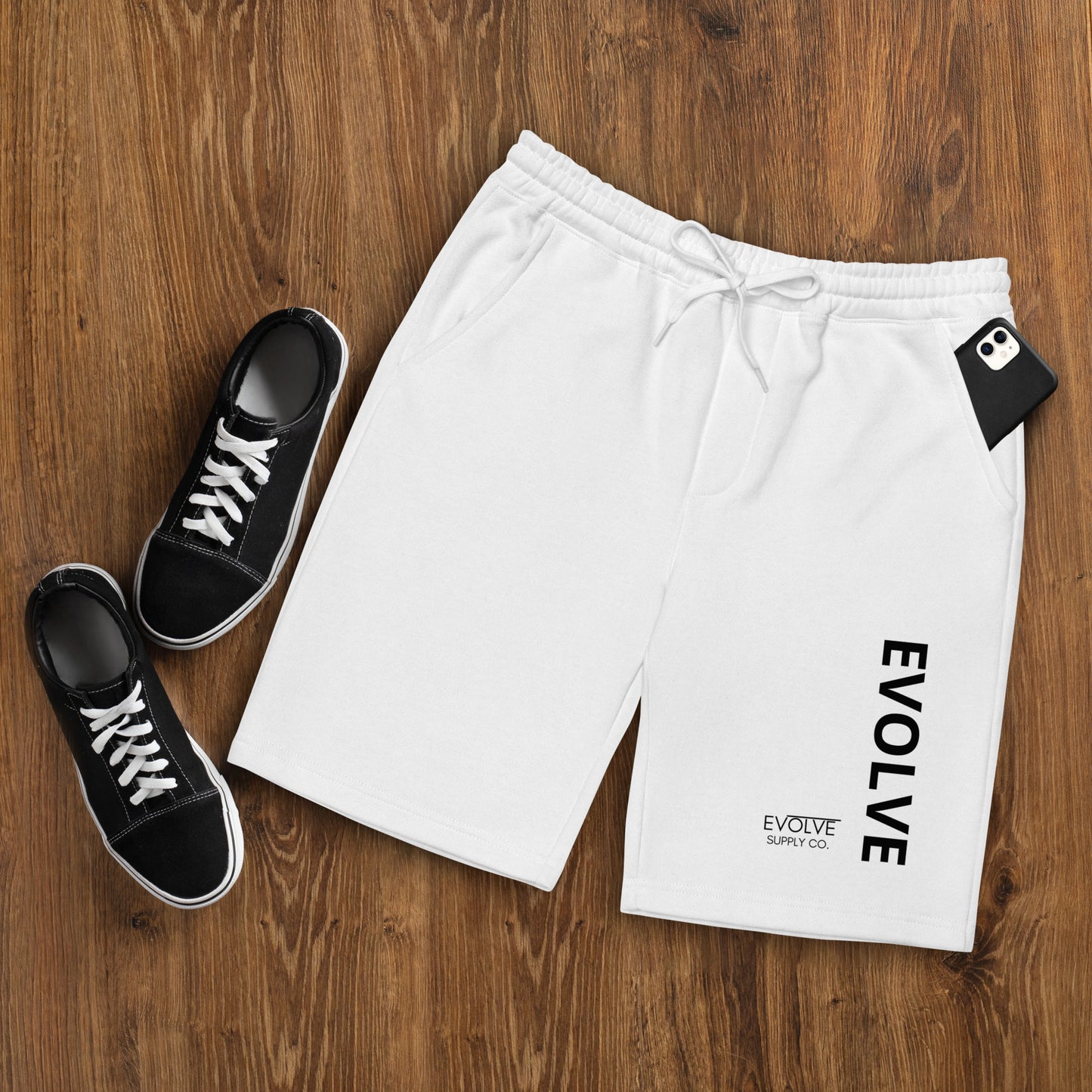 Evolve Men's Fleece Shorts White