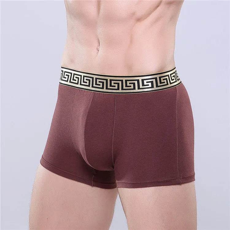 Men's Cotton Boxer Briefs Casual Solid Color Mid Waist underwear - Evolve Supply Co. Evolve Supply Co.