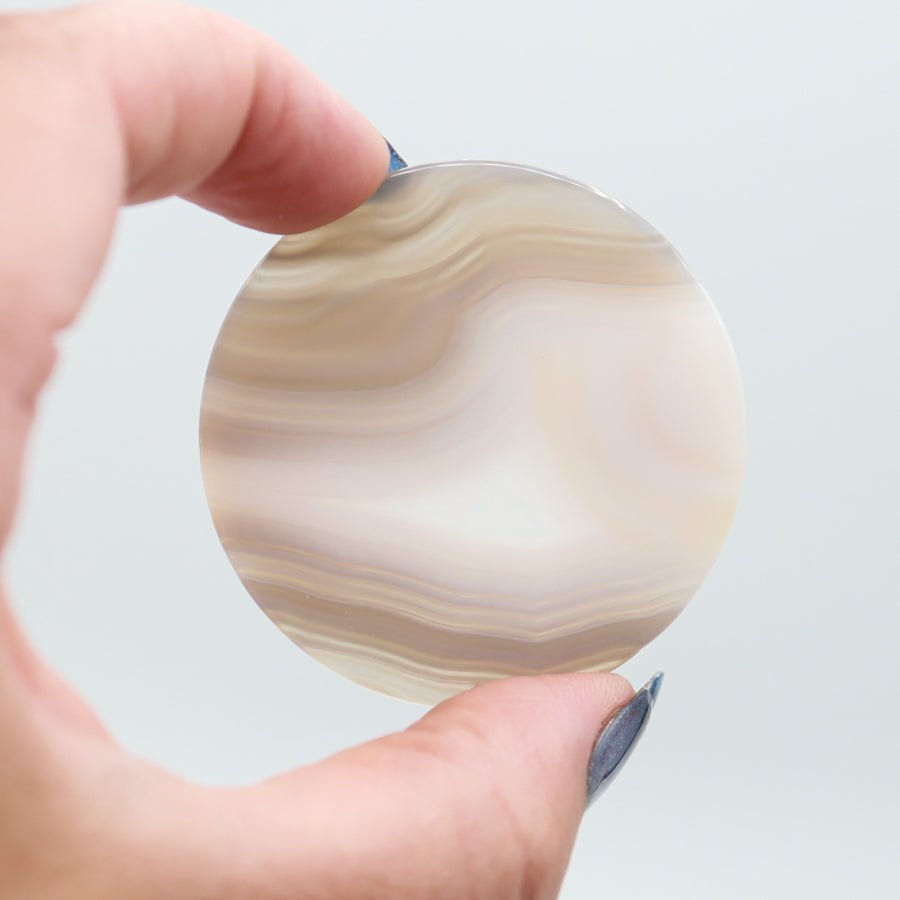 Gray Agate Worry Disc - Evolve Supply Co. Evolve Supply Co.