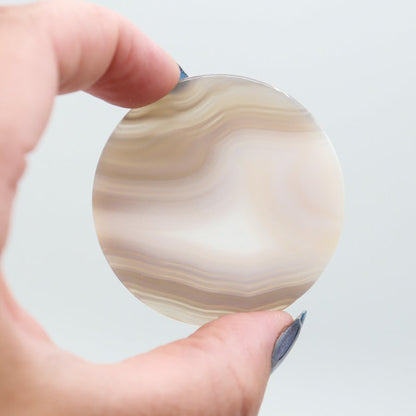 Gray Agate Worry Disc - Evolve Supply Co. Evolve Supply Co.