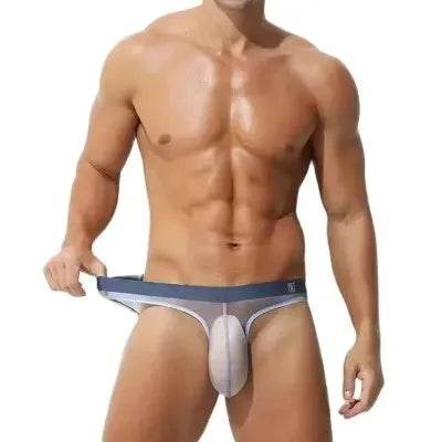 Underwear Men's Briefs Transparent Ice Silk Sexy Full Transparent Trendy Men's Personality Narrow Crotch Low Waist New - Evolve Supply Co. Evolve Supply Co.