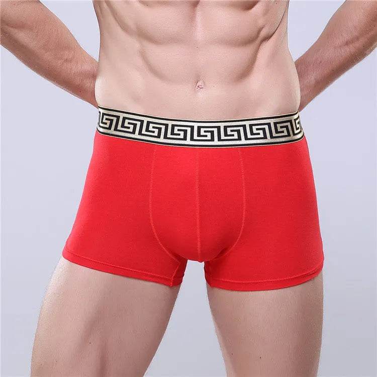 Men's Cotton Boxer Briefs Casual Solid Color Mid Waist underwear - Evolve Supply Co. Evolve Supply Co.