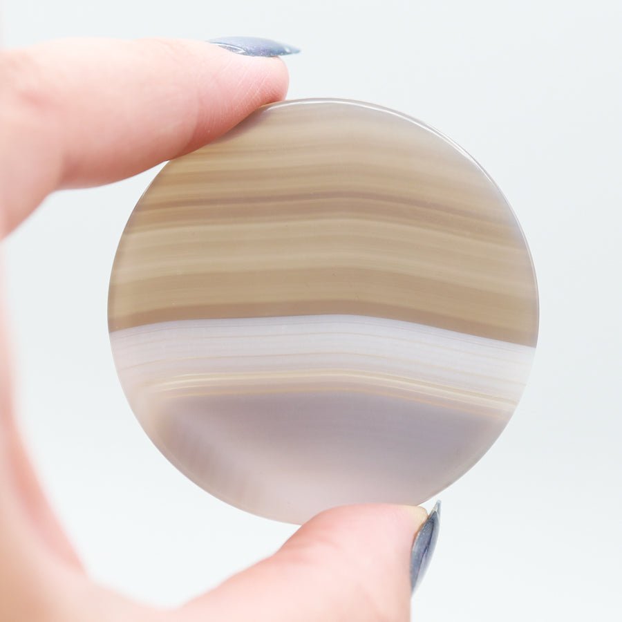 Gray Agate Worry Disc - Evolve Supply Co. Evolve Supply Co.